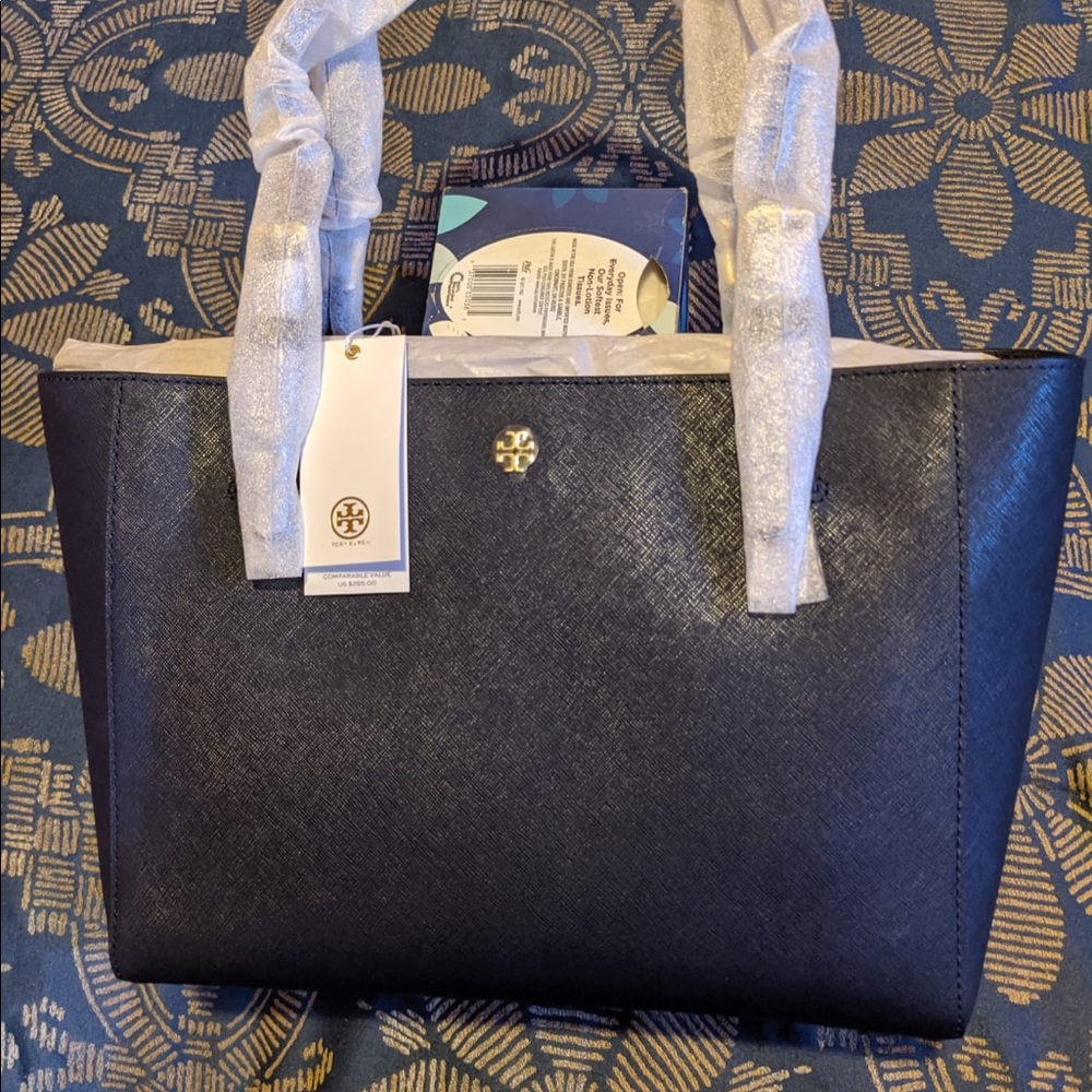 Tory Burch blue purse with tag and original price